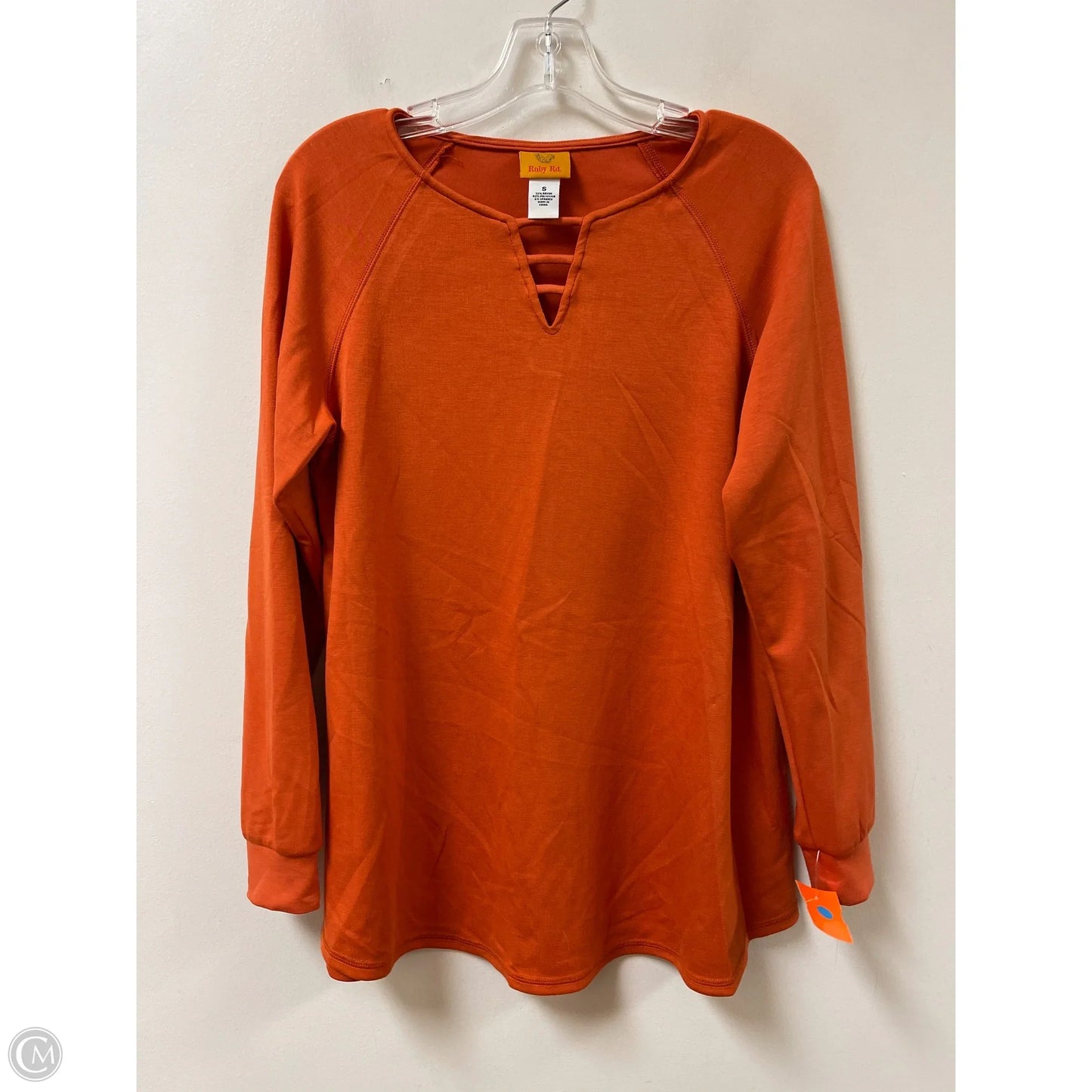 Top Long Sleeve By Ruby Rd In Orange, Size: S
