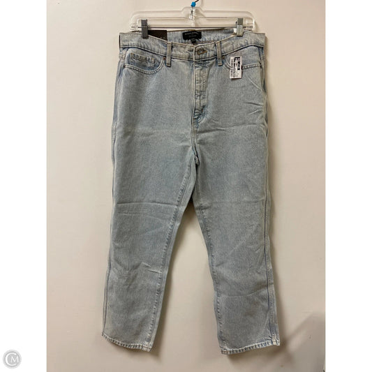 Jeans Straight By Banana Republic In Blue Denim, Size: 12