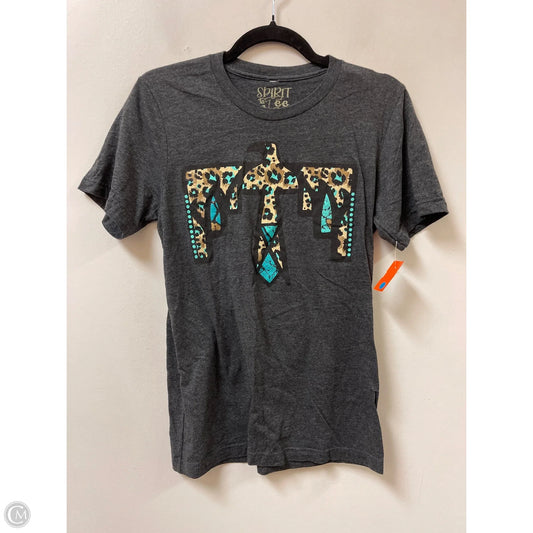 Top Short Sleeve By Clothes Mentor In Grey, Size: S