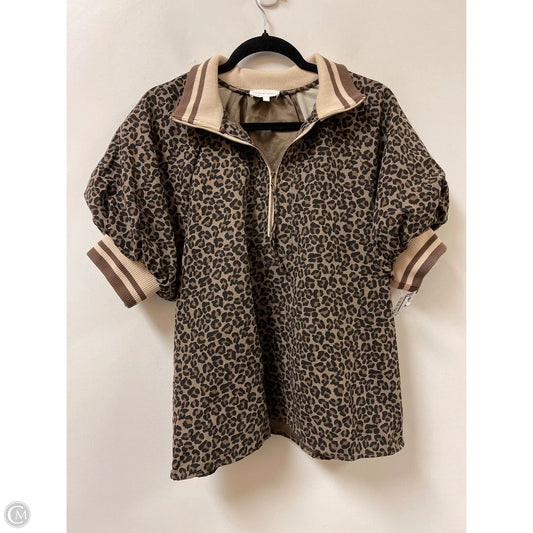 Top Short Sleeve By Entro In Animal Print, Size: M