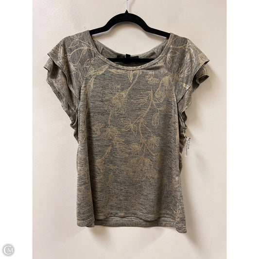 Top Short Sleeve By White House Black Market In Gold, Size: M