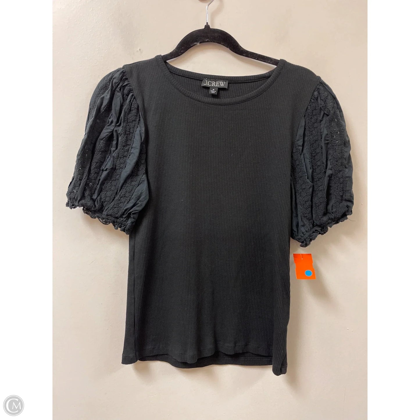 Top Short Sleeve By J. Crew In Black, Size: M