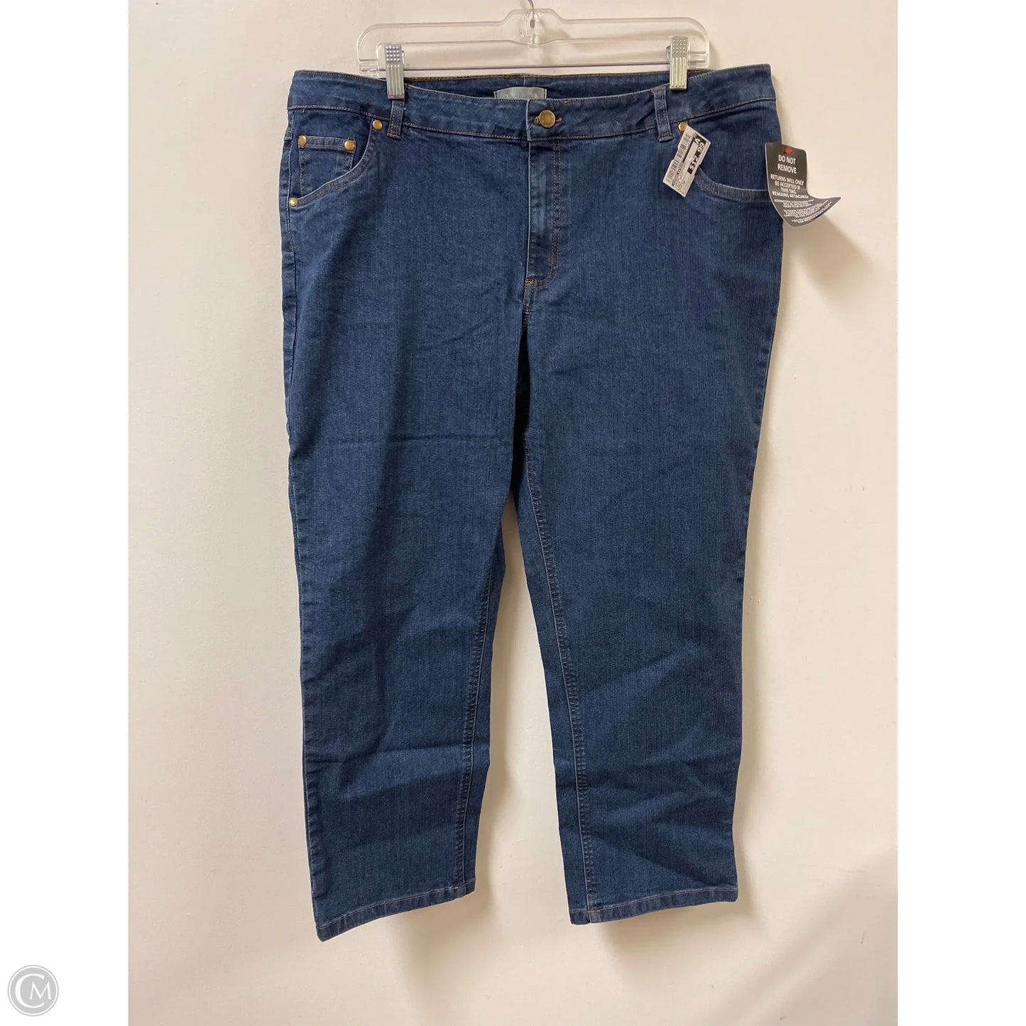 Jeans Straight By Woman Within In Blue Denim, Size: 18