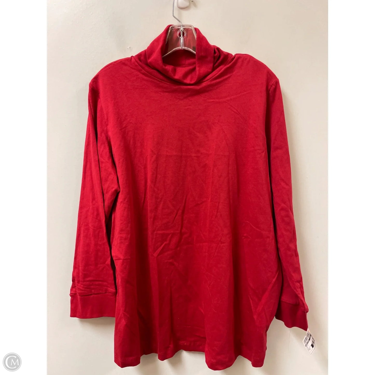 Top Long Sleeve By Woman Within In Red, Size: 2x