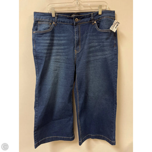 Jeans Wide Leg By Bloomchic In Blue Denim, Size: 18