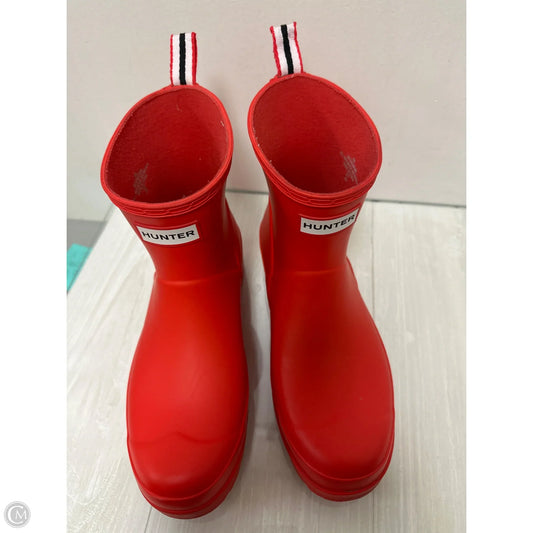 Boots Rain By Hunter In Red, Size: 9