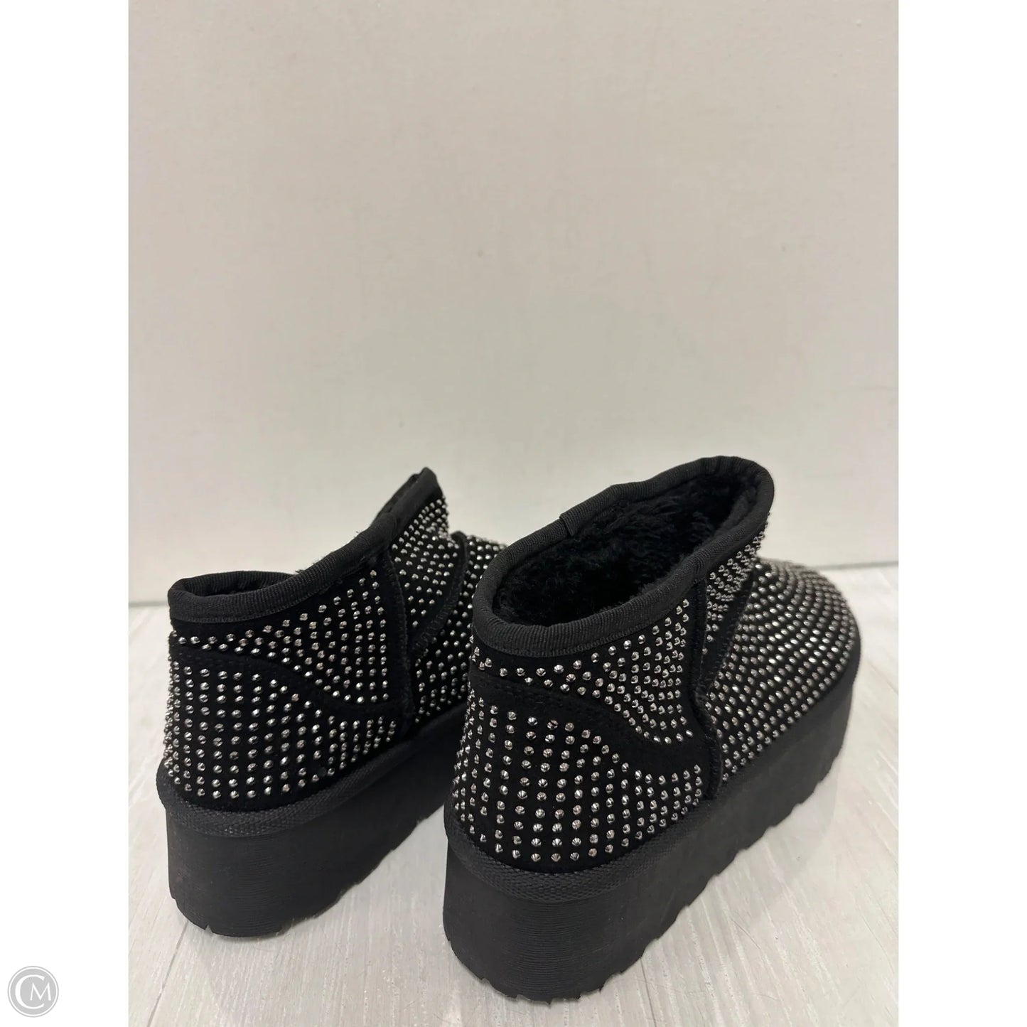 Boots Ankle Heels By Clothes Mentor In Black, Size: 8.5