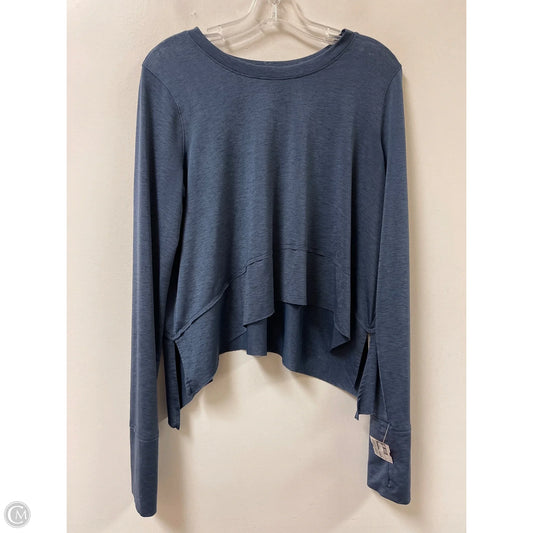 Athletic Top Long Sleeve Crewneck By Free People In Blue, Size: L