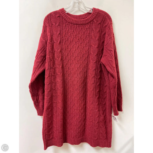 Dress Sweater By Universal Thread In Red, Size: M