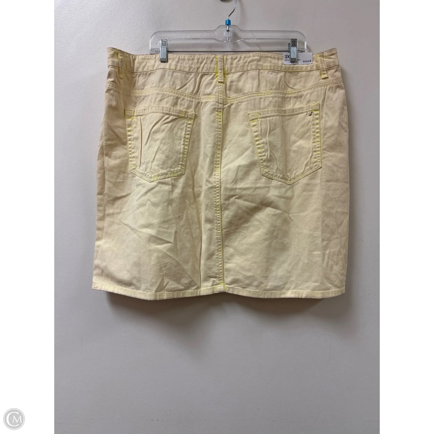 Skirt Mini & Short By Clothes Mentor In Yellow, Size: 20