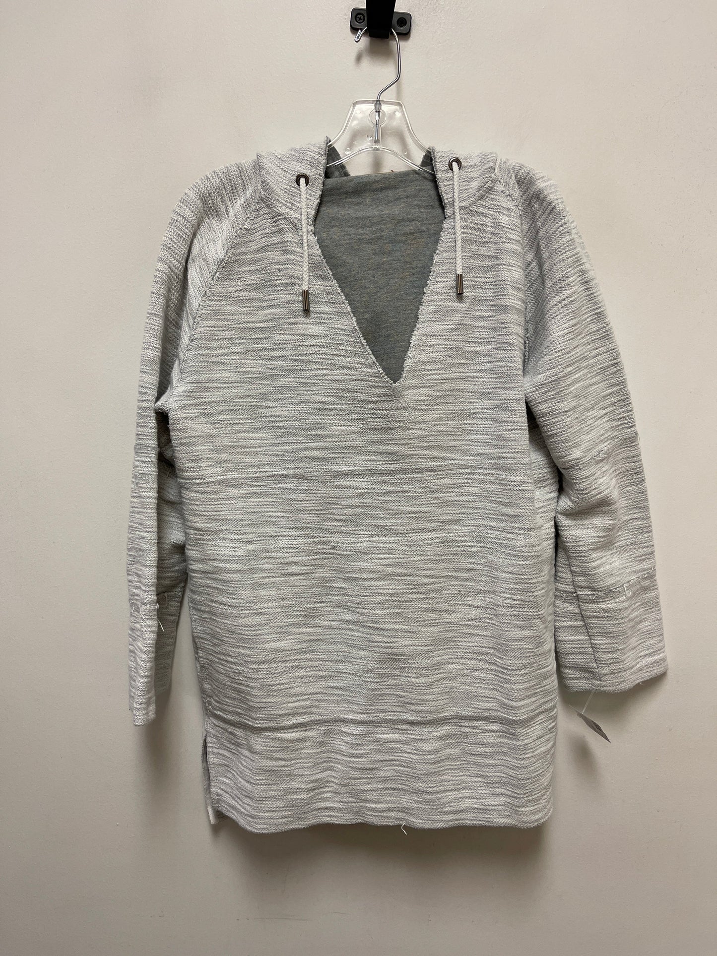 Sweatshirt Hoodie By Soft Surroundings In Grey, Size: L