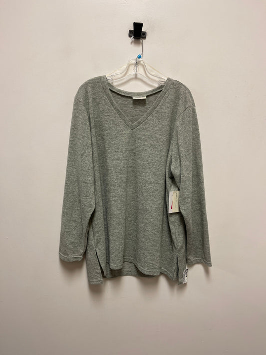 Sweater By Bobbie Brooks In Grey, Size: 3x