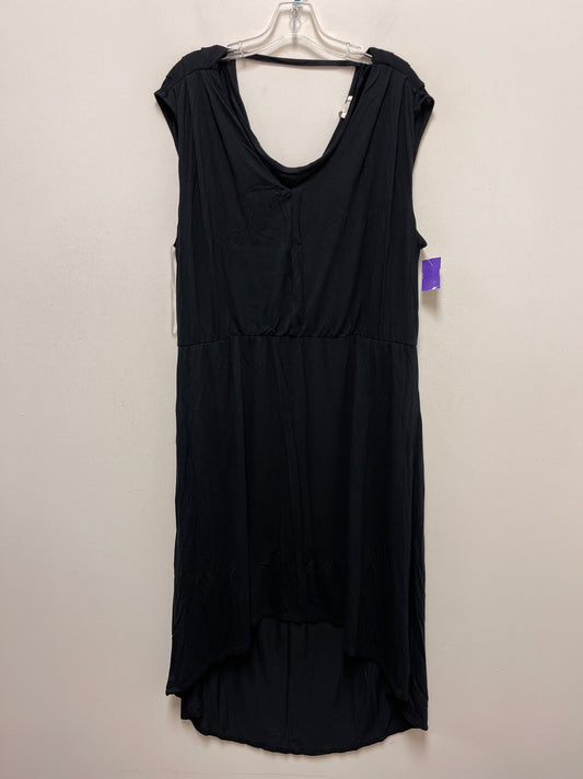 Black Dress Casual Midi Soma, Size Xl