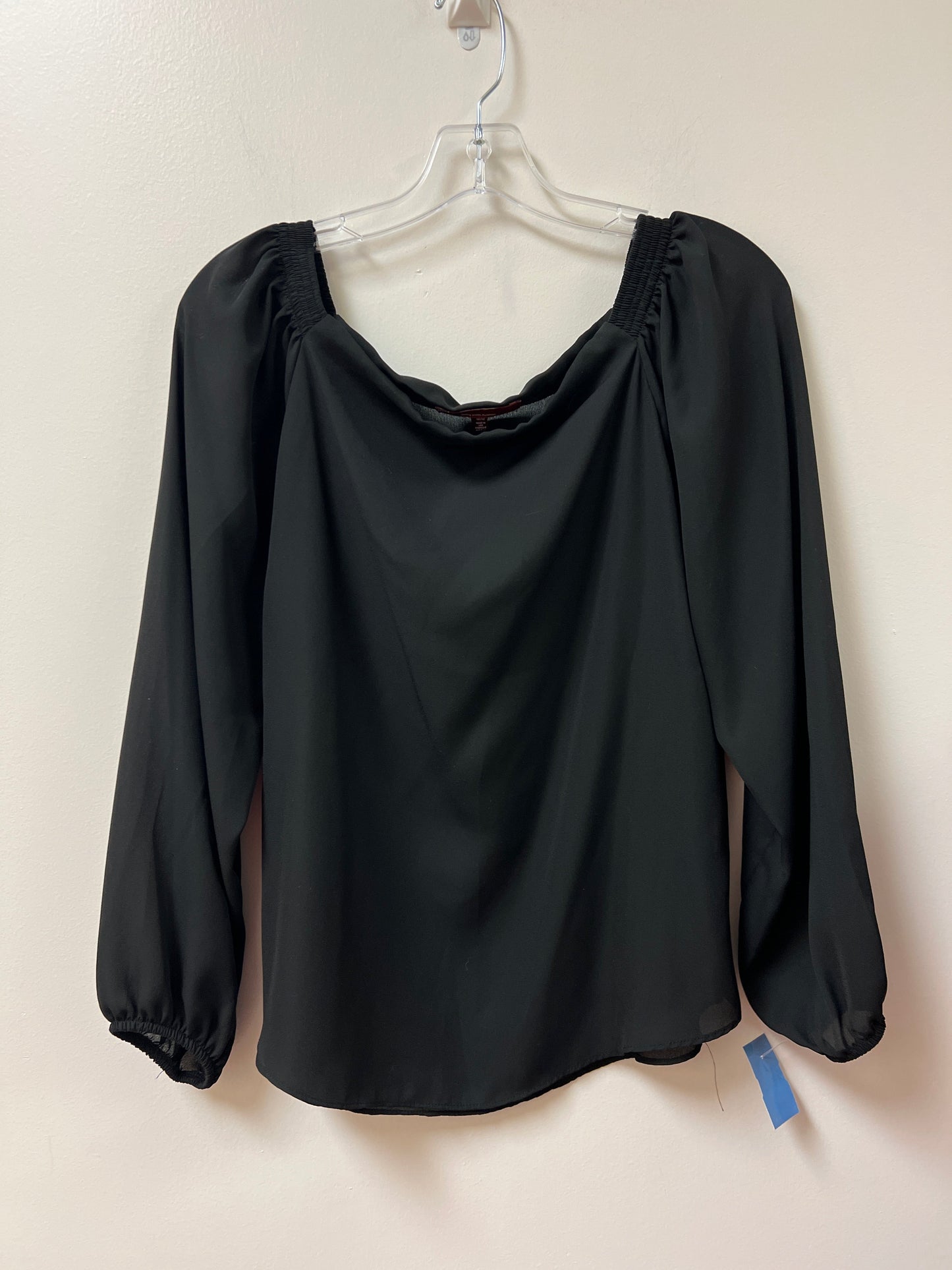 Top Long Sleeve By Saks Fifth Avenue In Black, Size: M