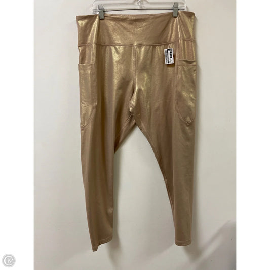 Athletic Pants By Clothes Mentor In Gold, Size: 2x