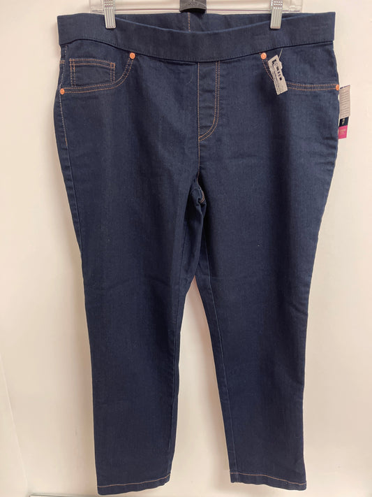 Jeans Straight By Faded Glory In Blue Denim, Size: 18