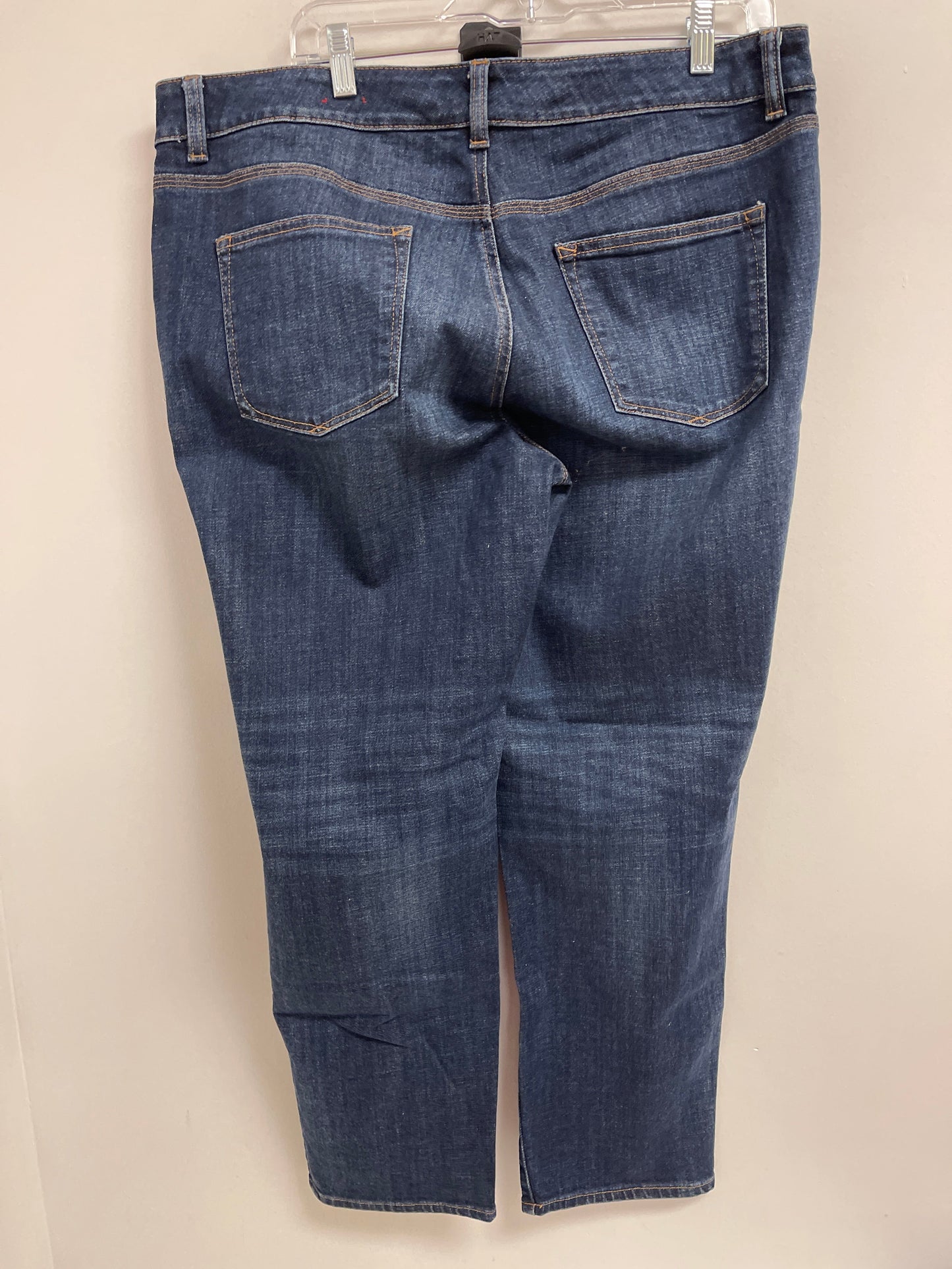 Jeans Straight By Talbots In Blue Denim, Size: 14