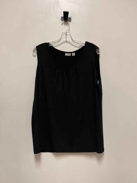 Top Sleeveless By Cato In Black, Size: 1x