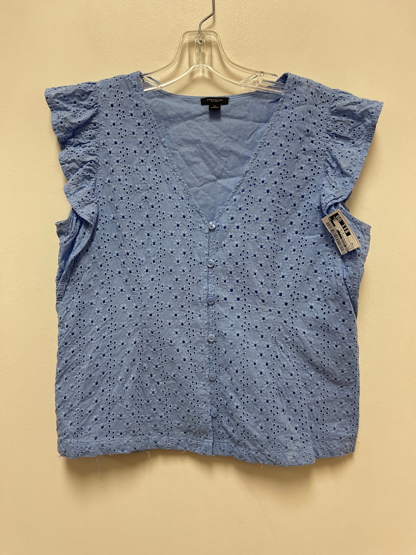 Top Sleeveless By Ann Taylor In Blue, Size: M