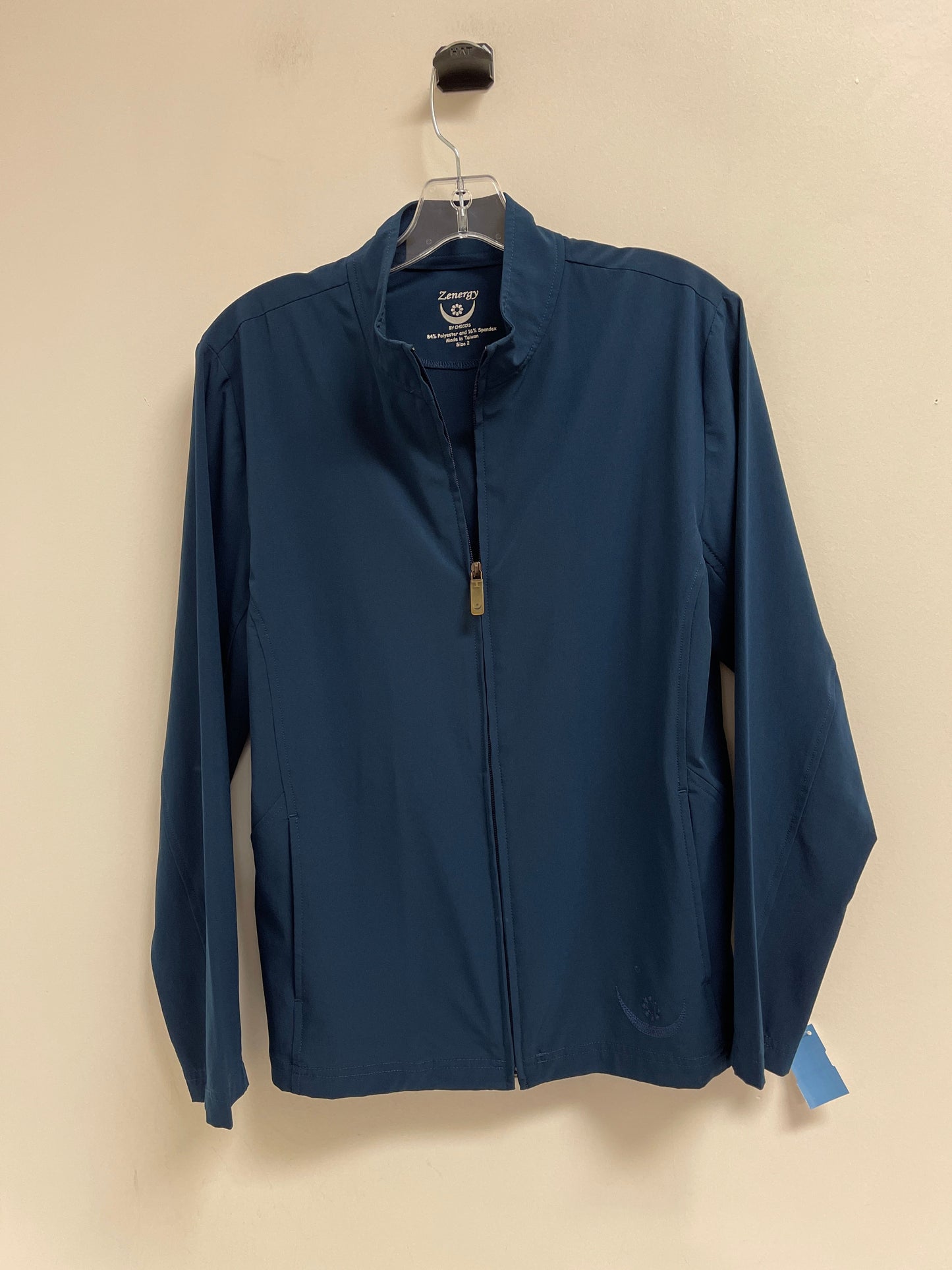 Athletic Jacket By Zenergy By Chicos In Navy, Size: L