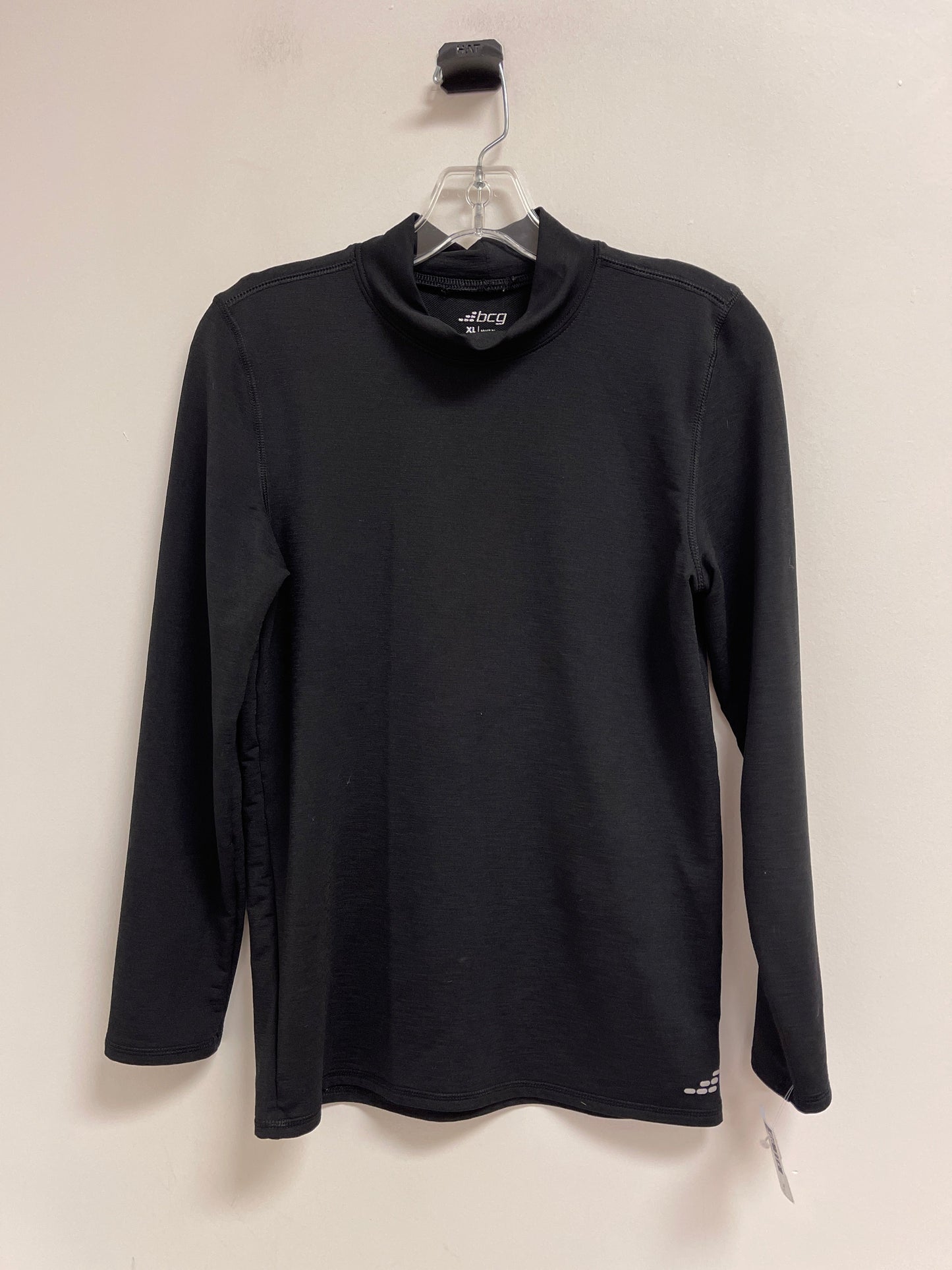 Athletic Top Long Sleeve Collar By Bcg In Black, Size: Xl