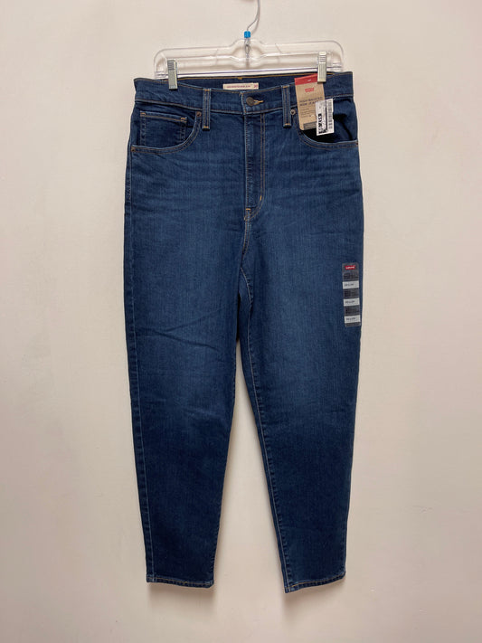 Jeans Straight By Levis In Blue Denim, Size: 10