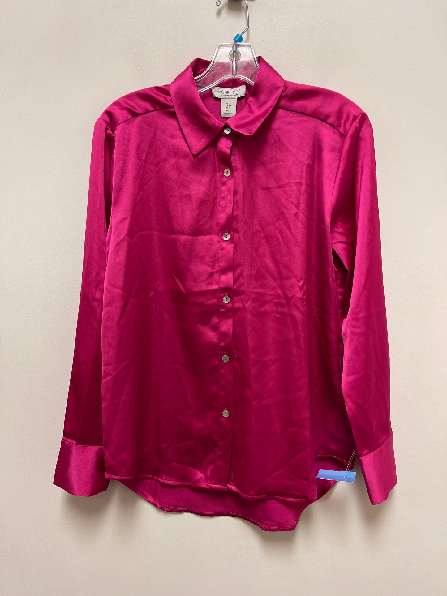 Blouse Long Sleeve By Rachel Zoe In Pink, Size: S