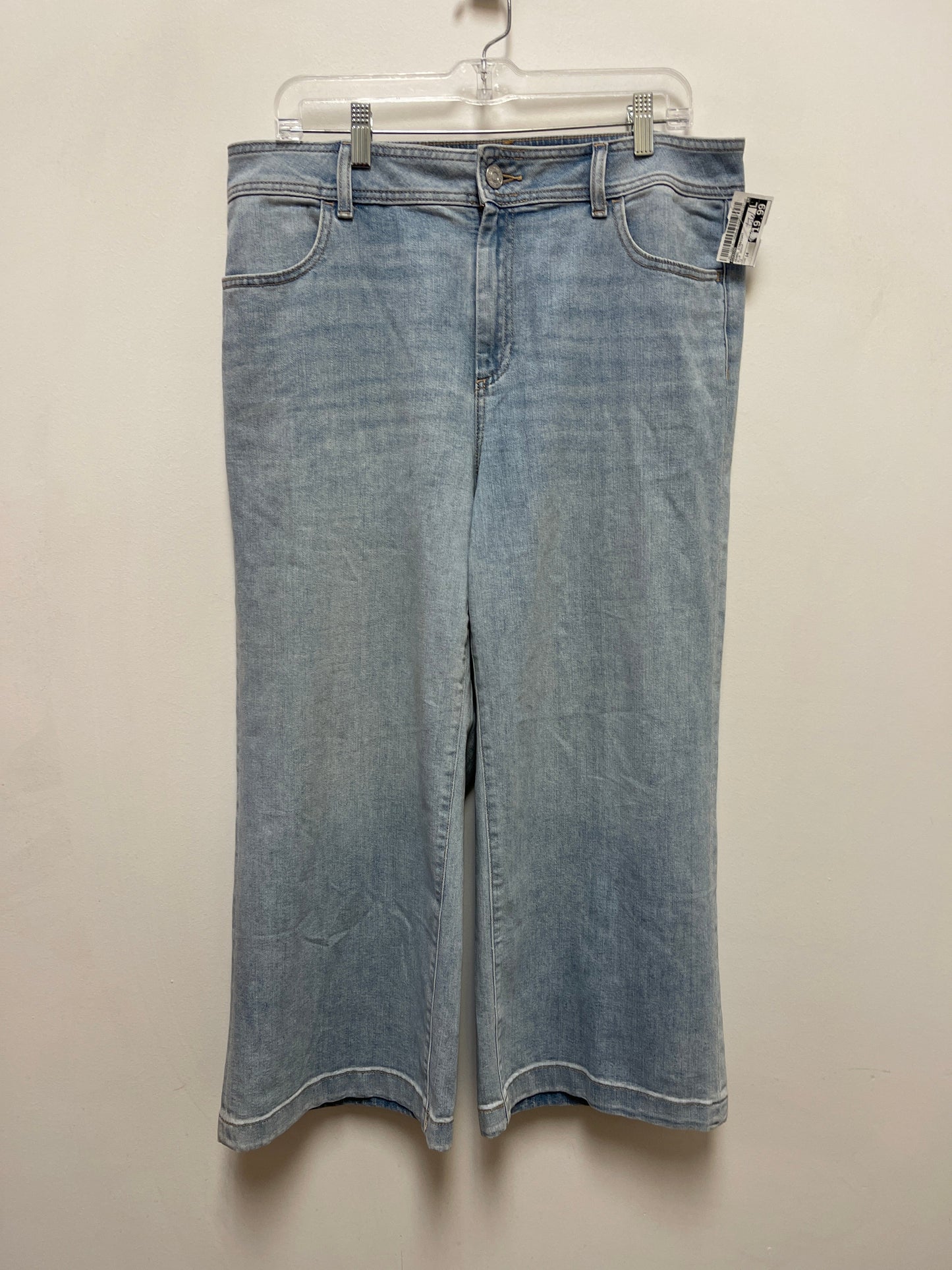 Jeans Straight By Chicos In Blue Denim, Size: 14