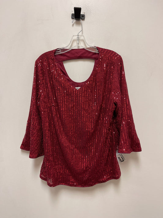 Top Long Sleeve By Grace Karin In Red, Size: L