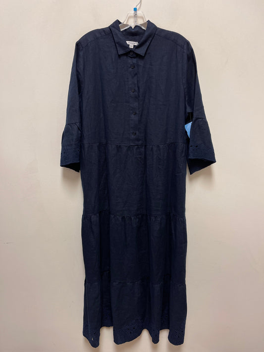 Dress Casual Maxi By Chicos In Navy, Size: Xl