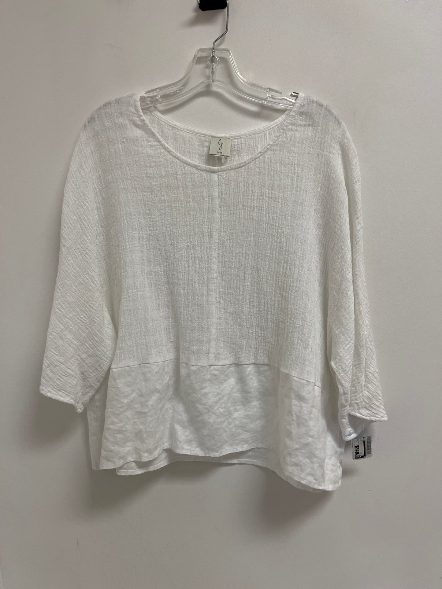 Top Short Sleeve By Joie In White, Size: L