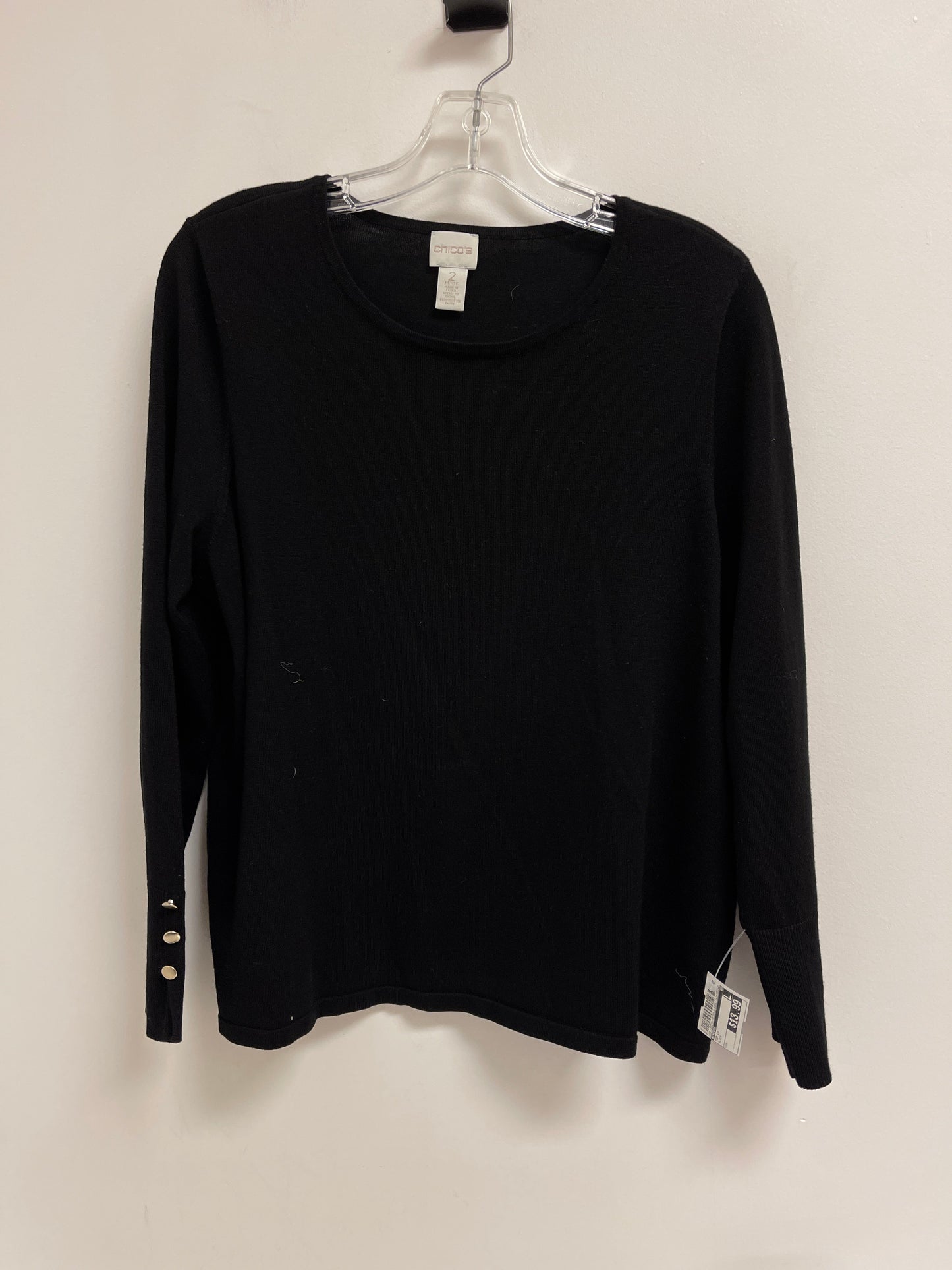 Top Long Sleeve By Chicos In Black