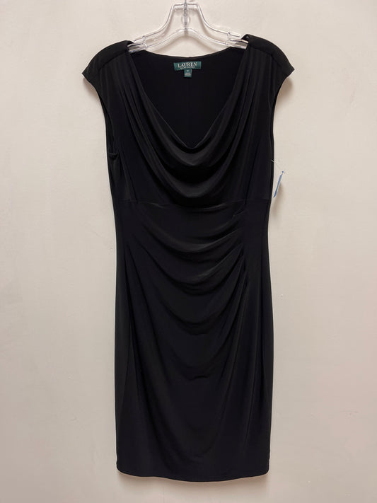 Dress Casual Midi By Lauren By Ralph Lauren In Black, Size: L