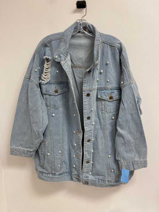 Jacket Denim By Davi & Dani In Blue Denim, Size: 2x