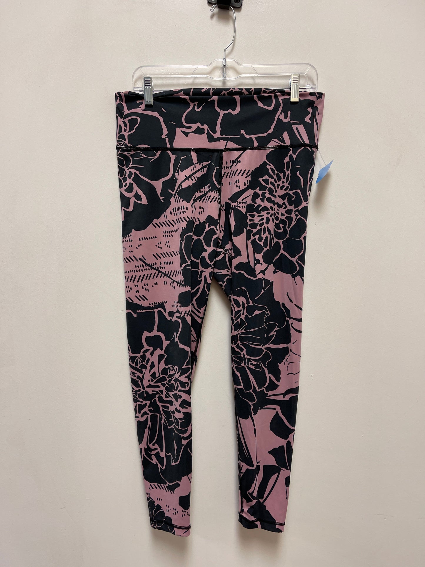 Athletic Leggings By Adidas In Black & Pink, Size: Xl