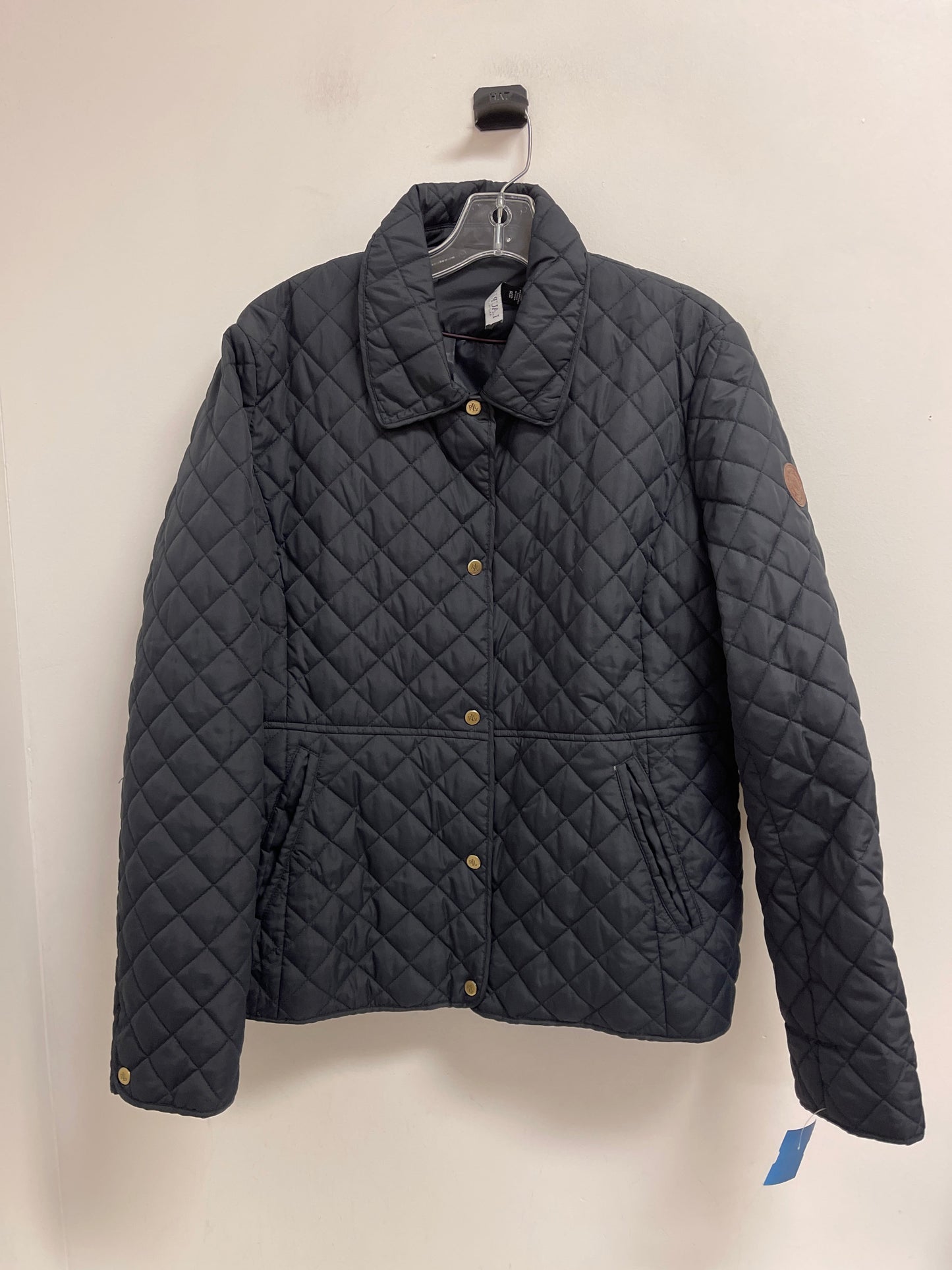 Jacket Puffer & Quilted By Lauren By Ralph Lauren In Navy, Size: Xl