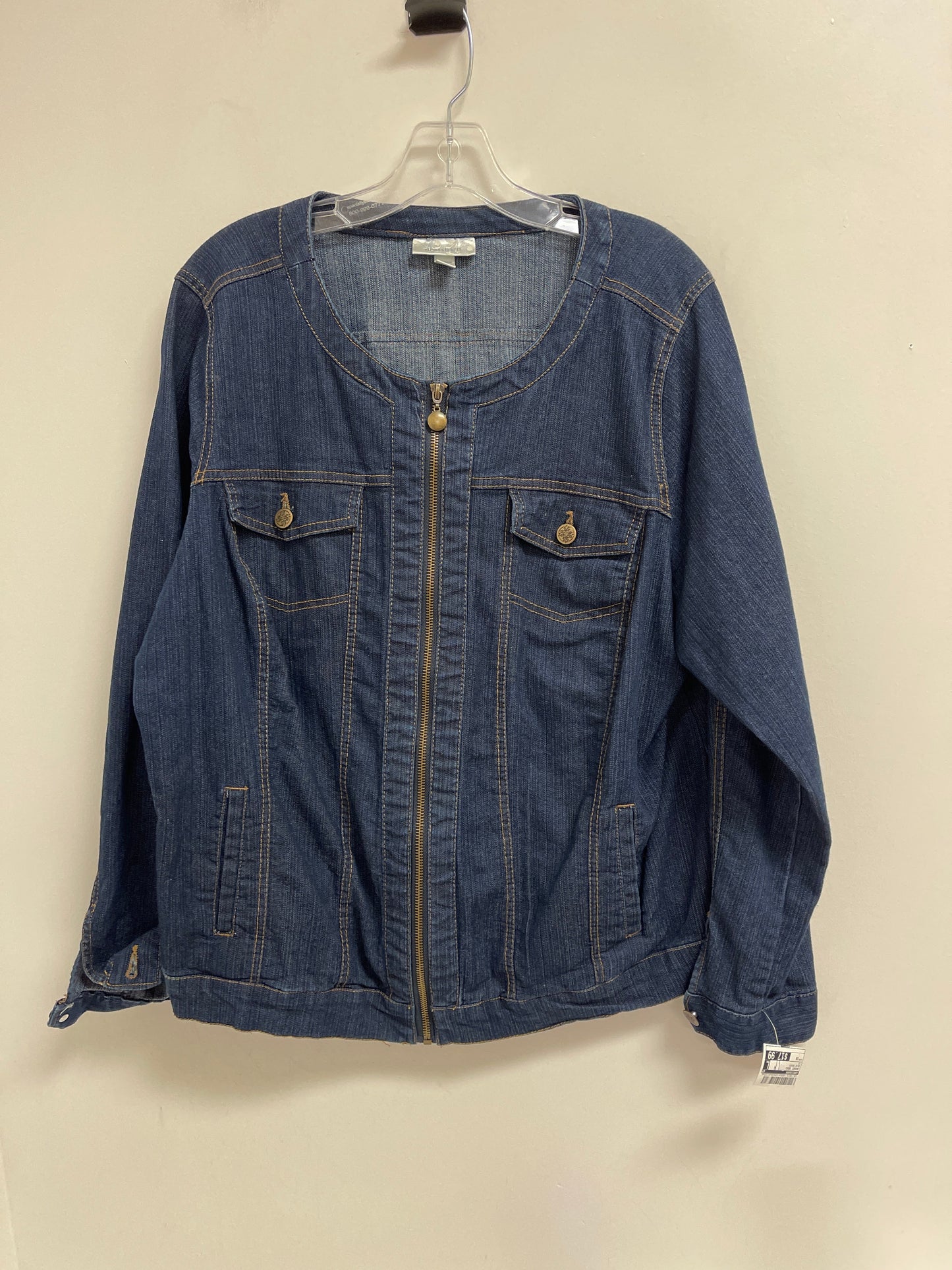 Jacket Denim By Dressbarn In Blue Denim, Size: 1x