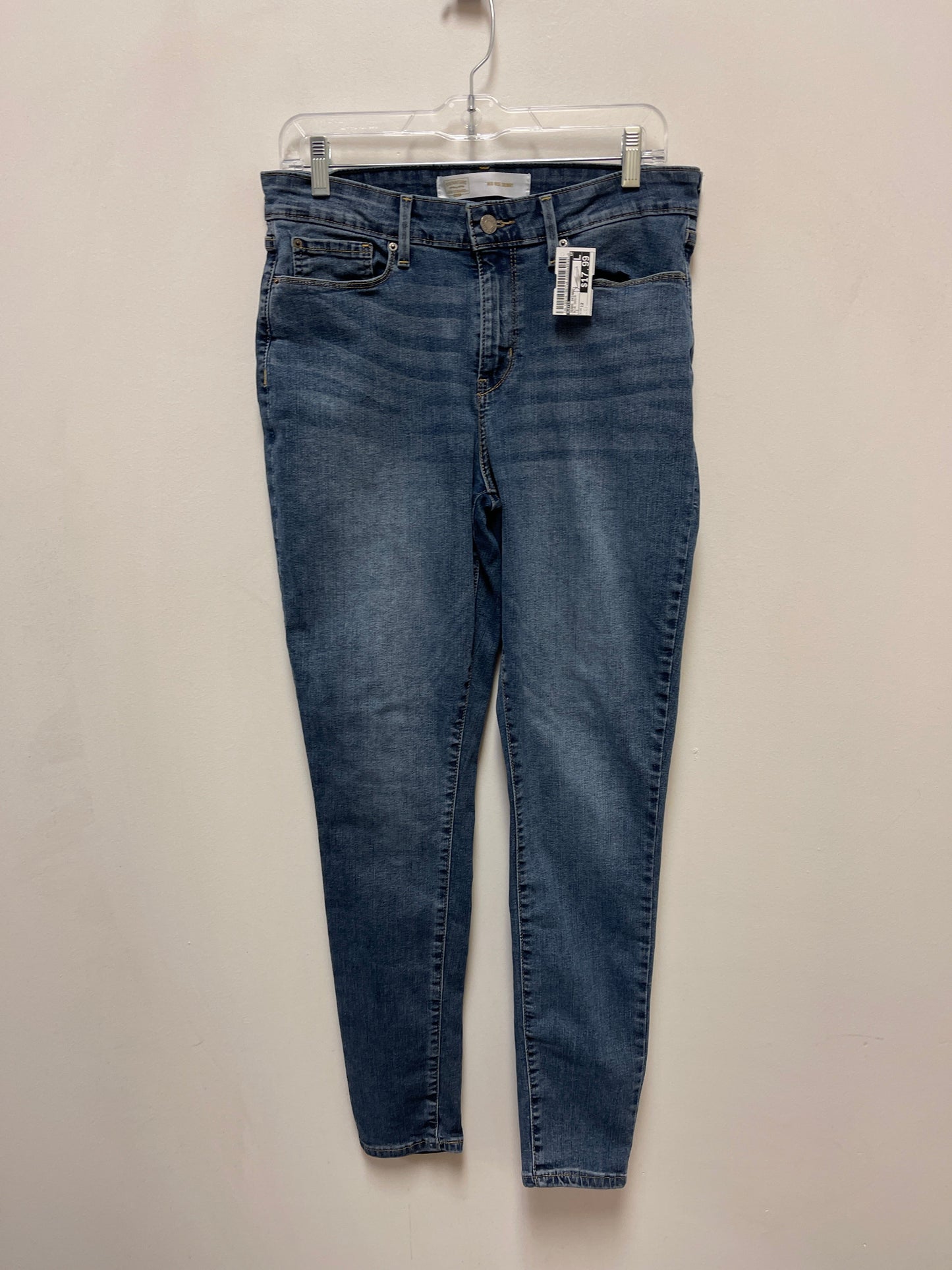 Jeans Skinny By Levis In Blue Denim, Size: 12