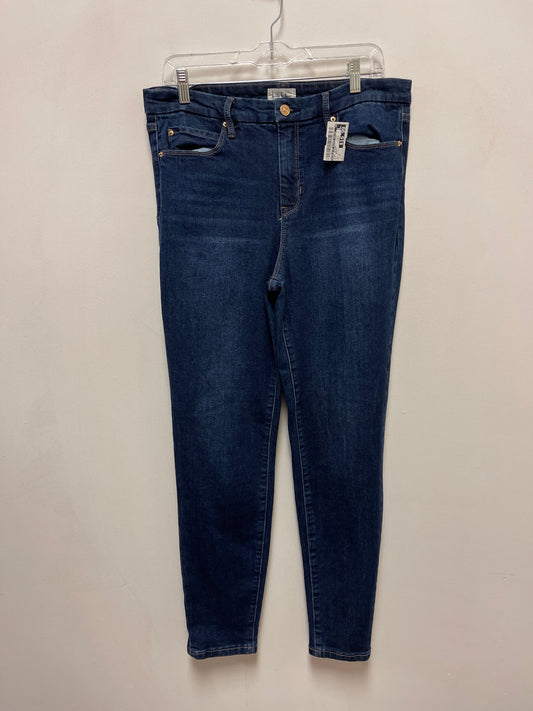 Jeans Skinny By Nicole By Nicole Miller In Blue Denim, Size: 12