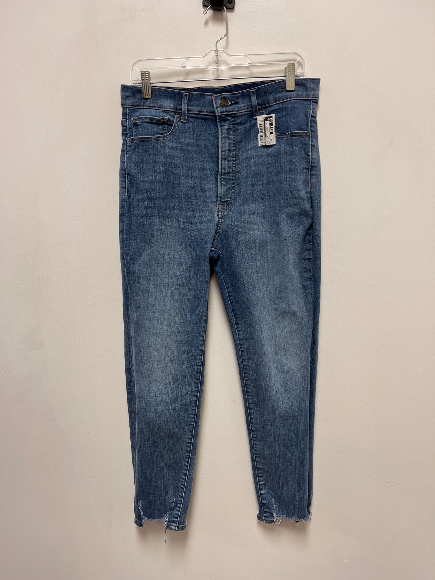 Jeans Skinny By Express In Blue Denim, Size: 12