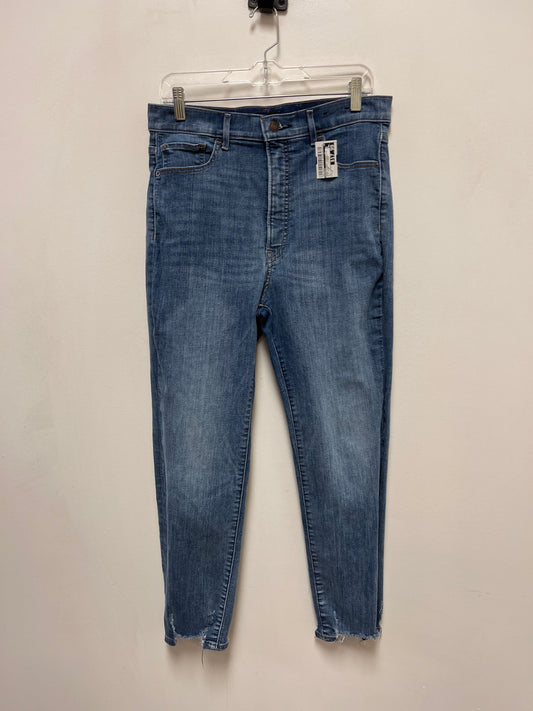 Jeans Skinny By Express In Blue Denim, Size: 12