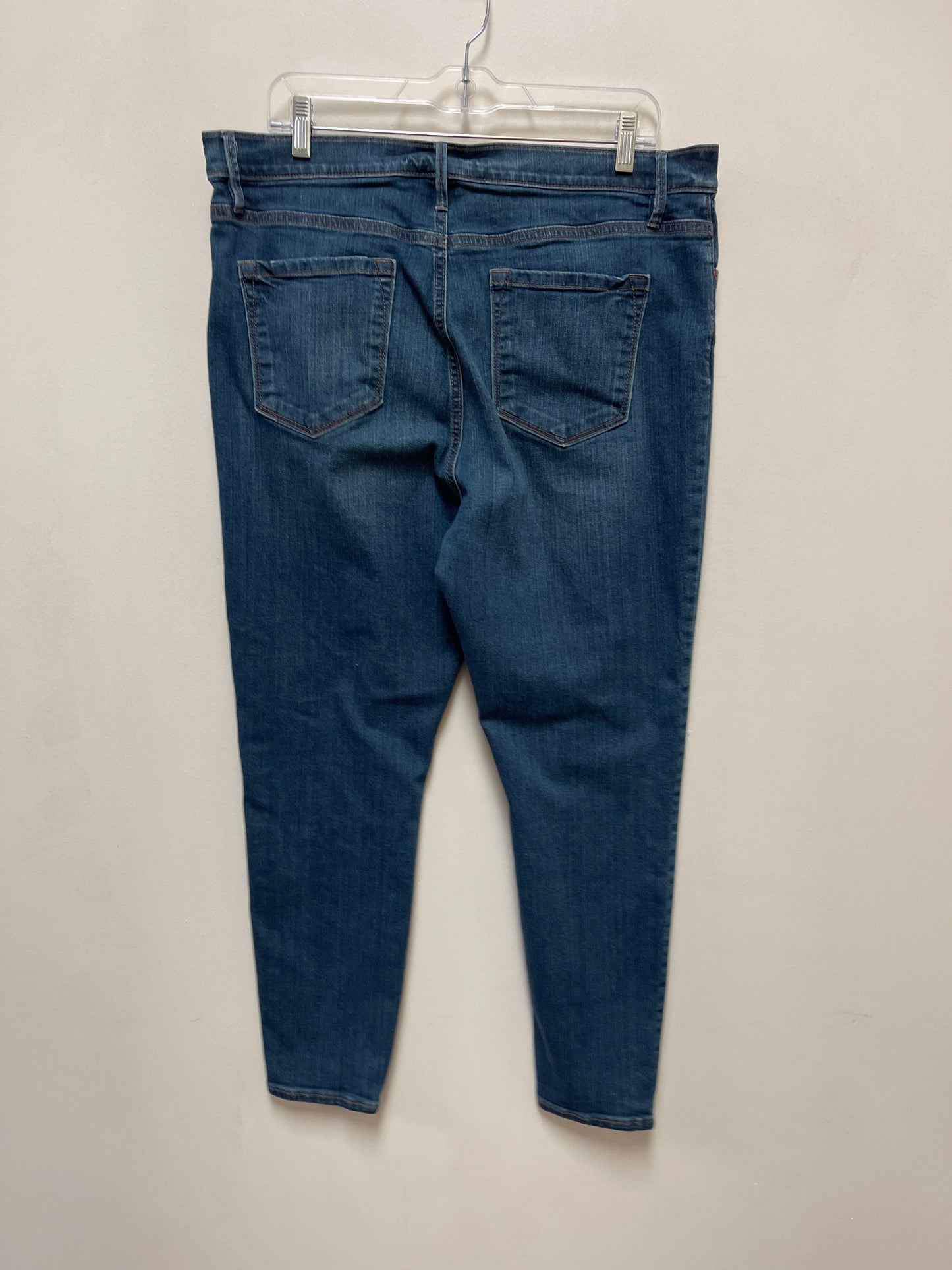 Jeans Skinny By Loft In Blue Denim, Size: 14