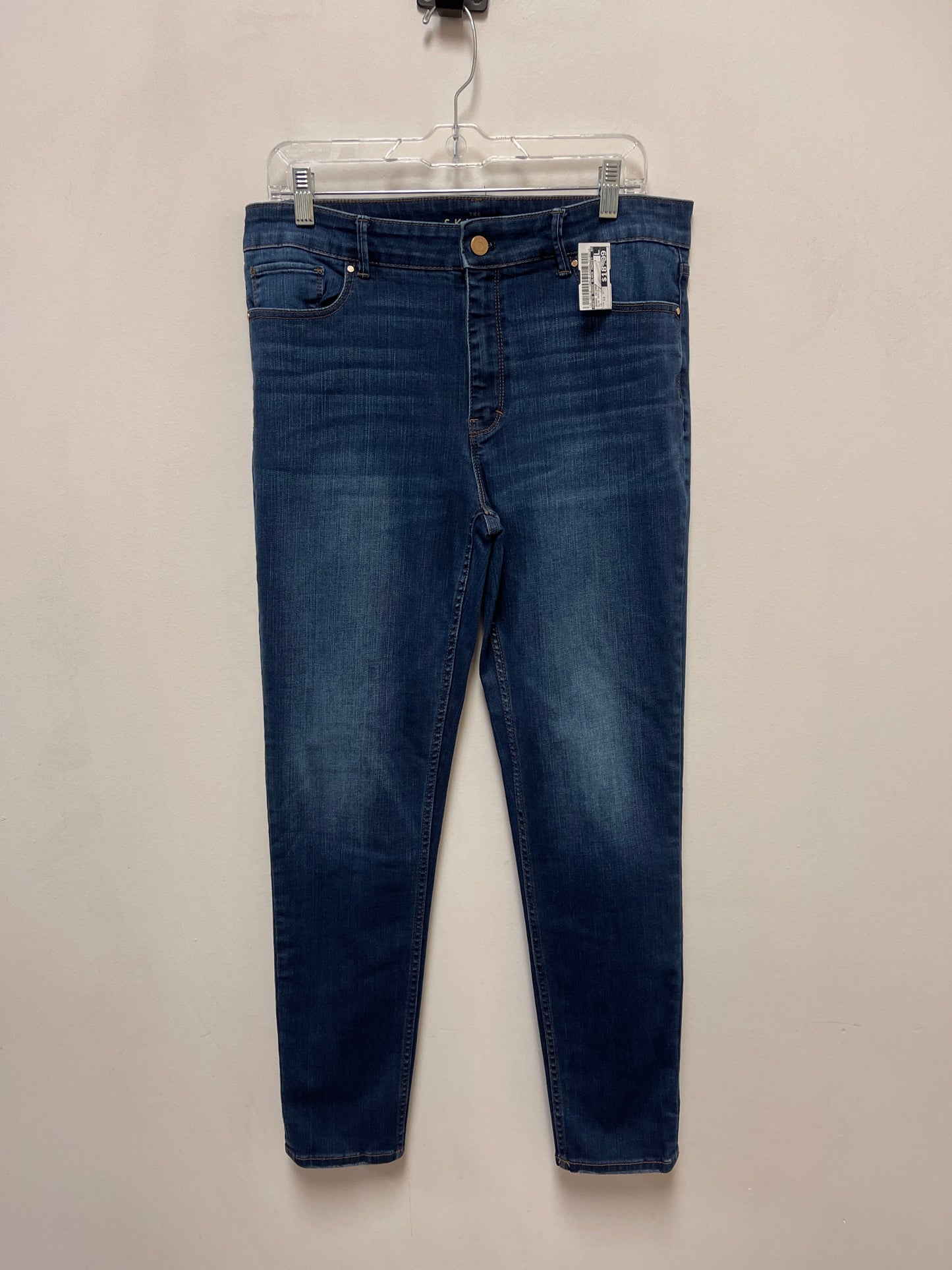 Jeans Skinny By White House Black Market In Blue Denim, Size: 12