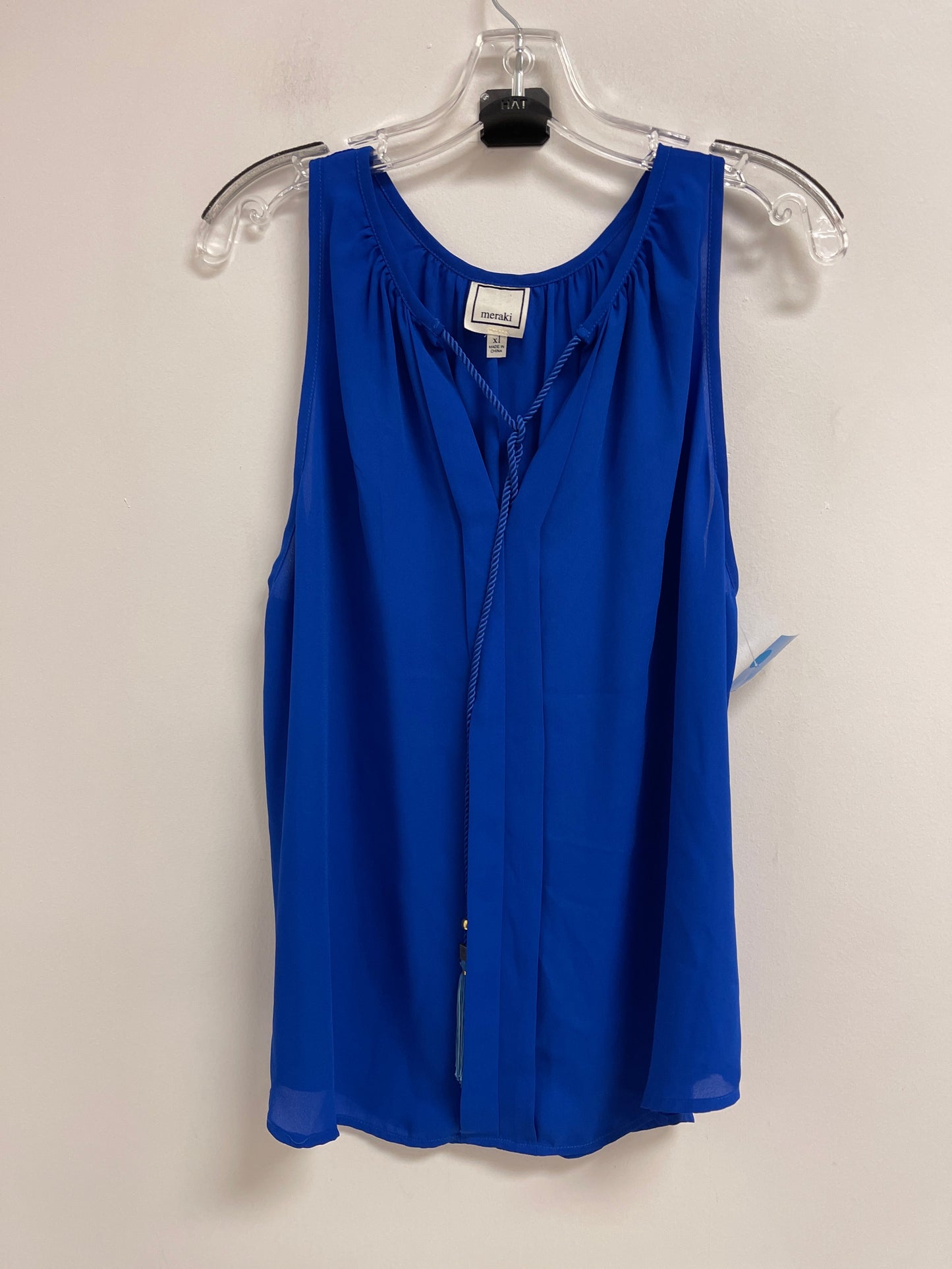 Top Sleeveless By Meraki In Blue, Size: Xl