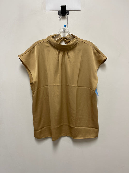 Top Short Sleeve By Ann Taylor In Gold, Size: M