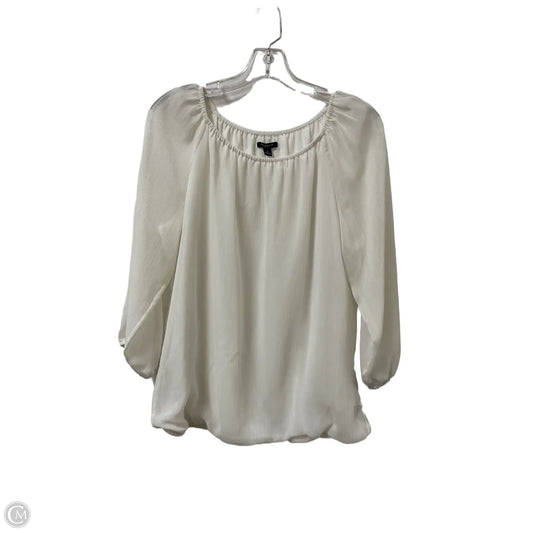 Top Long Sleeve By Ann Taylor In Cream, Size: M