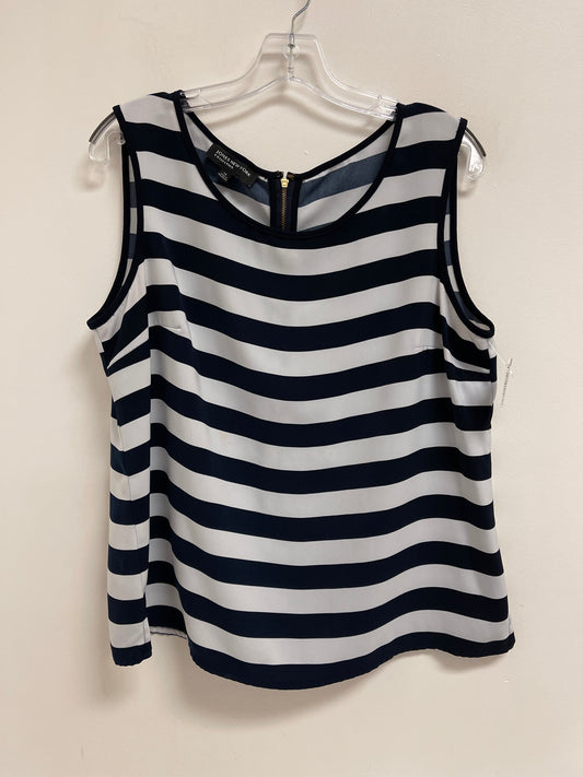 Top Sleeveless By Jones New York In Striped Pattern, Size: Xl