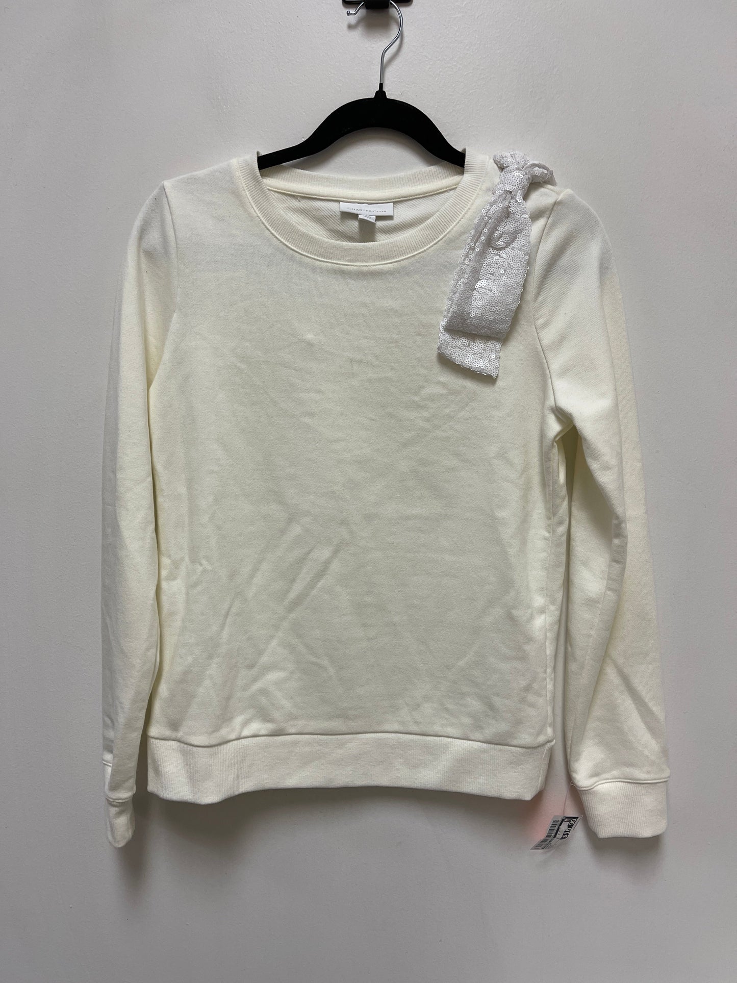 Sweater By Charter Club In Cream, Size: S