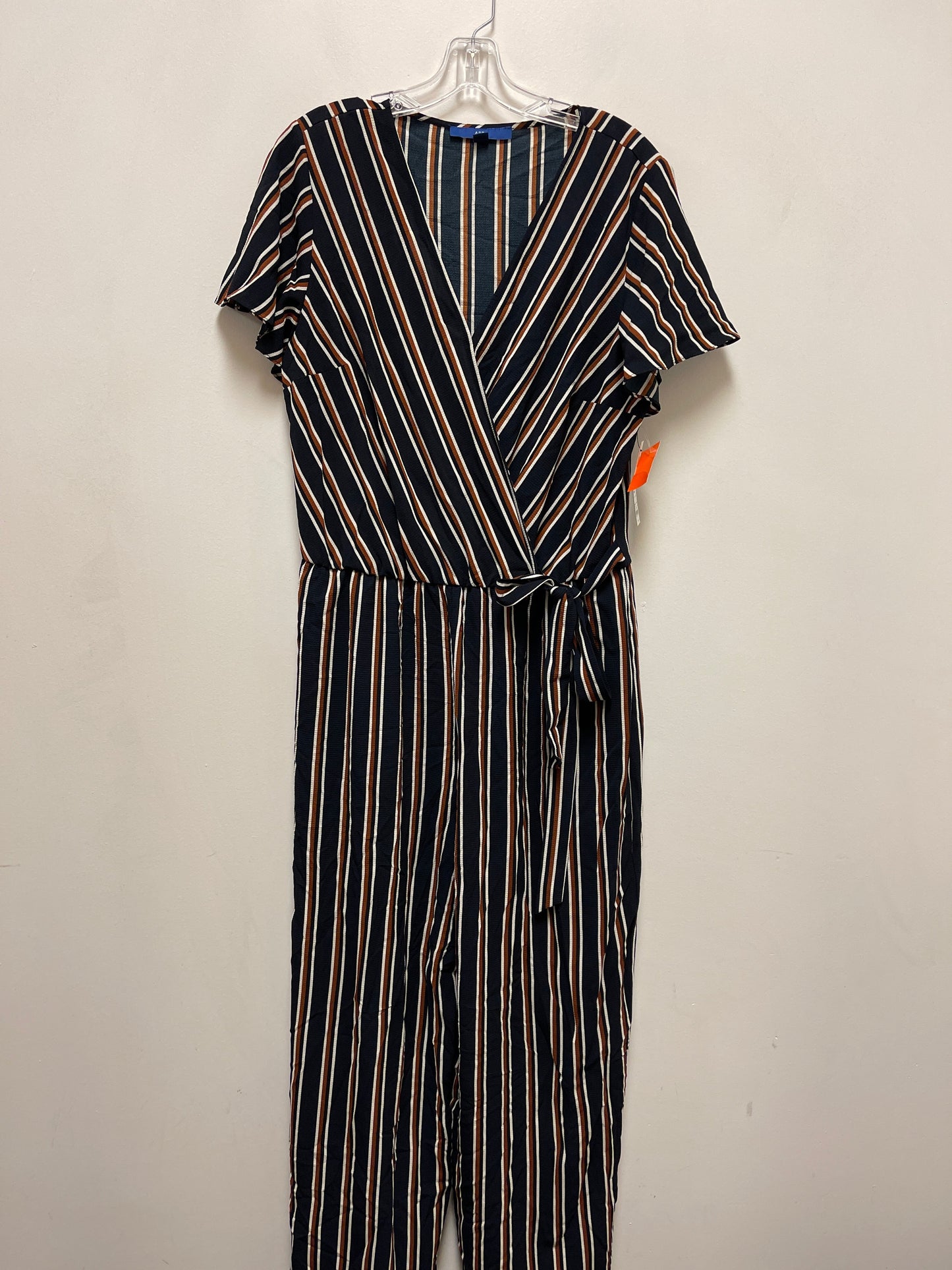 Jumpsuit By Apt 9 In Blue & Brown, Size: Xl