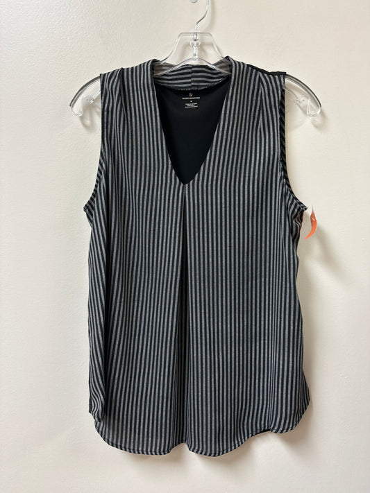 Top Sleeveless By Worthington In Black & Grey, Size: M